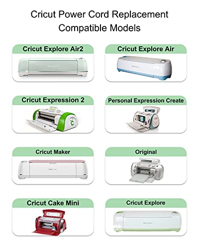  Power Cord for Cricut Explore air 2/Expression 2/Maker