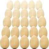 Set of 25 Unfinished Wooden Easter Eggs - 1.6" Craft Eggs for Painting and Decorating - DIY Wood Eggs for Crafts - Faux Chicken Eggs for Art Projects AEVVV