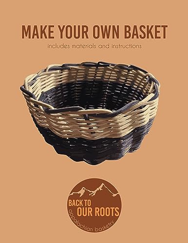 Appalachian Basketry Basket Making Kit Woven with Navy Blue and Natural Colored Reed WoodArtSupply