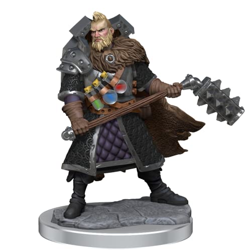 D&D Frameworks: Human Fighter Male - Unpainted and Unassembled - WoodArtSupply