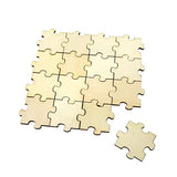 Honbay 100PCS Unfinished Wooden Blank Puzzle Pieces Mini Wood Jigsaw Puzzles for Crafts Arts and Card Making HONBAY