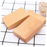VILLCASE 4pcs Carved Wood Block Toy Natural Crafting Wood Blocks Unfinished Wood Cubes Kid Blocks DIY Wooden Building Blocks Wood Whittling Kit Kid VILLCASE