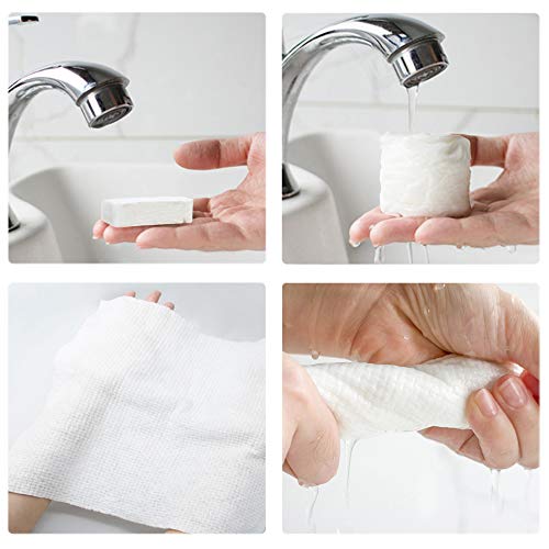 Disposable Towel Thicker Style Magic Compressed Towel Large Size Coin Tissue Portable Washcloth Reusable for Travel Camping Hiking Outdoor Sports - WoodArtSupply