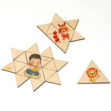 yueton 100PCS 30mm/1.2inch Triangle Unfinished Blank Wood Pieces Wood Slices Wood Chips Embellishments for DIY Crafts, Home Decoration, Board Games, yueton