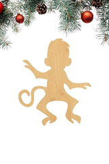 3 Pcs Monkey Supply 3" Wooden Shape Ornaments Unique Unpainted Smooth Surface Unfinished Laser Cutout Wood Sheets Boards for Crafts 1/8 Inch Thick WoodArtSupply