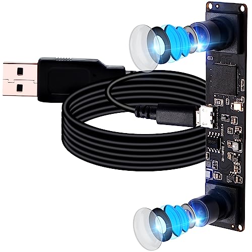 ELP Dual Lens USB Camera Module Synchronization Webcam Board for Computer Mini UVC USB2.0 Lightburn Camera High Speed 960P 60fps Laser Engraver - WoodArtSupply