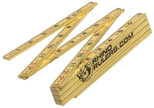 Rhino Rulers Folding Engineer's Ruler 6' Length (10ths and Inches) - 55125 US Tape Company