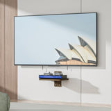 WALI Floating Projector Shelf for Wall, Wooden TV Shelf for DVD Players, Under TV, Cable Boxes and Game Consoles, Living Room TV Accessories Stand WALI