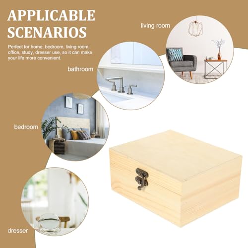 VOSAREA Box Solid Wood Jewelry Box Hair Clip organzier Ornament case Earring Storage Packing case Decor Jewelry Organizer case Jewelry Container VOSAREA