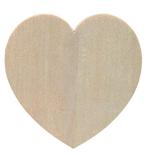 Creative Hobbies® Unfinished Wood Heart Cutout Shapes, Ready to Paint or Decorate, 3.5 Inch Wide | 12 Pack