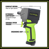 Flexzilla Pro Mini Impact Wrench, 1/2" Drive, with High Flow Ball Swivel Plug - AT1475FZ Flexzilla