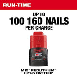 Milwaukee Electric Tool 2458-21 Cordless Nailer Kit, 1-3-1/2" Milwaukee