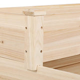 Topeakmart 3 Tier Raised Garden Bed Wood Garden Box Wooden Vegetables/Flower/Herb Elevated Garden Planter Boxes Outdoor, Wood Topeakmart