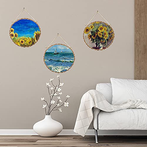 Prsildan 4 Pack Large Wood Circle Slices, 8 to 10 Inches DIY Unfinished Wood Table Centerpieces, Natural Rustic Round Crafts for Indoor Christmas Prsildan