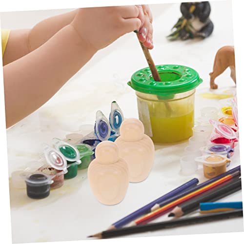 SEWACC 10pcs DIY Puppet Miniature Dolls Childrens Toys Miniature Toys DIY Dolls Pegs Wooden Peg Dolls Wood Peg Doll Bodies Unfinished Wood Toys SEWACC