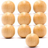 30mm Wood Beads, Bag of 10 Wood Balls for Crafts Unfinished, Wood Rounds for Crafts and DIY Projects AEVVV