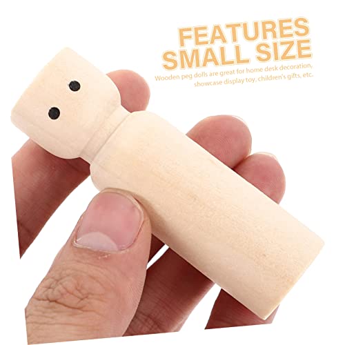 Abaodam 10pcs Painted Wooden Doll Unfinished Wood Craft Dolls Wooden Peg Figures Wooden Family Dolls Peg Dolls Unfinished Wooden Peg Doll Unfinished Abaodam