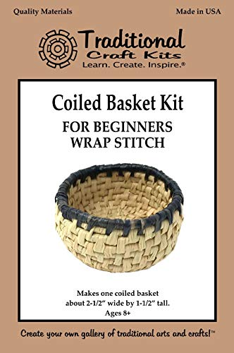 Traditional Craft Kits Coiled Basket Kit for Beginners - Wrap Stitch - WoodArtSupply