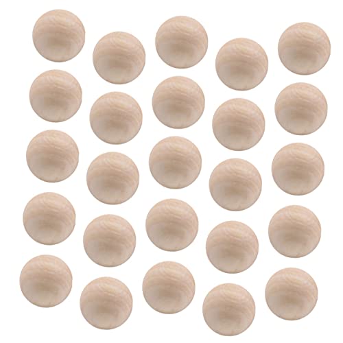 KALLORY 200 Pcs Crafts Loose Beads Unfinished Wood Bead Natural Wood Balls Mini Wood Balls Loose Spacer Bead No Hole Wood Bead House Supplies Blank KALLORY
