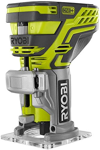 RYOBI 18-Volt Cordless Fixed Base Trim Router Kit with Battery and Charger (Renewed) - WoodArtSupply