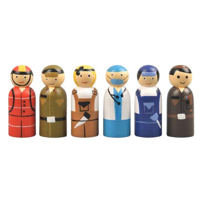 Peg Dolls Unfinished 2-3/8 inch Pack of 30 Wooden Peg People for Kids Crafts Chess Pieces Cake Toppers by ILOT - WoodArtSupply