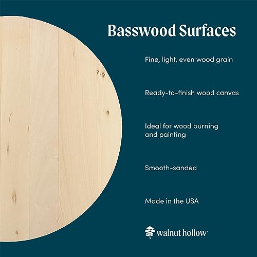 Walnut Hollow Basswood Wide Edge Rectangle 8" x 10" Wood Plaque