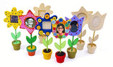 Colorations Wooden Flower Pot Picture Frames, Great Craft Project for Kids, Create a Keepsake, 12 Frames, Ideal Mothers Day or Fathers Day Gift, Colorations