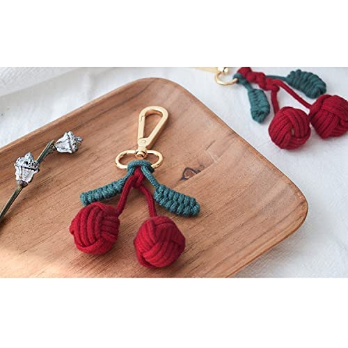 AceList DIY Macrame Kits for Adults Beginners, 5 Pcs Macrame Keychain Kit with Macrame Board and Pins, Cotton Macrame Cord Macrame Supplies, DIY - WoodArtSupply