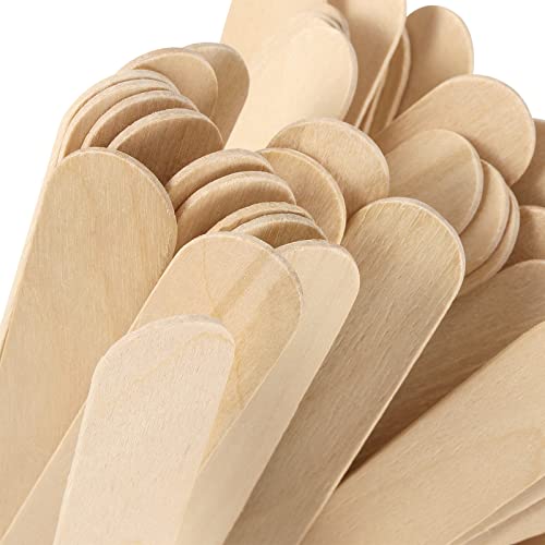 MUKCHAP 100 Pack 6 Inch Wood Popsicles Sticks, Natural Wood Craft Sticks, Food Grade Wooden Ice Cream Sticks Coffee Stirrers Label Sticks Waxing - WoodArtSupply