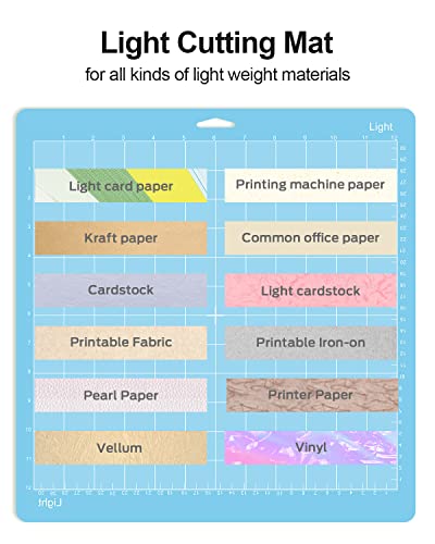 Gwybkq Cutting Mat for Cricut Maker 3/Maker/Explore 3/Air 2/Air/One 12 Pack 12x12 Adhesive Sticky Light Cut Mats Replacement Accessories Quilting