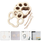 Healifty 30pcs Bear Printed Wood Chip Pendant Unfinished Wood Slices Bear Wood Cutout Unfinished Bookmark Bear Shape Gift Blank Bookmarks Wooden Healifty