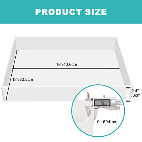 Sntieecr Large Rectangle Resin Table Molds, 16 x 12 x 2.4 Inch Charcuterie Board Resin Mold, Epoxy Table Mold for Tray Board, River Coffee Table, DIY Sntieecr