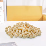 Enkrio 100 PCS Unfinished Wood Beads 0.78 inch Natural Round Wooden Balls for Home Farmhouse Decor and DIY Crafts Enkrio