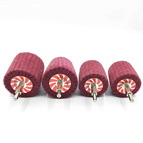 Banmo Abrasive 7 PCS Non Woven Abrasive Buffing Wheels Drill Attachment Set, Scouring Pads Wheel with 1/4" Shank Polishing Head for Polishing Banmo Abrasive