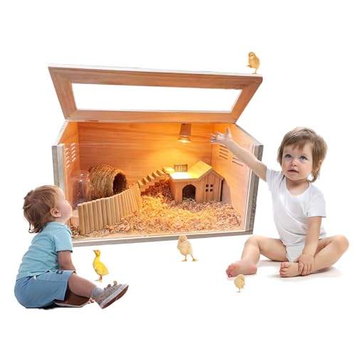 Wooden Chicken brooder Box Quail rutinChick brooder,Chicken Bedding for coop Chicken brooder Box Baby Chicken coop Heater Supplies Indoor Chicken Dddzerong