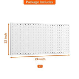 WALMANN Metal Pegboard Panels for Wall Garage Tools Pegboard Storage System for Garage, Workbench, Shed Modular Peg Board Organizer Board(Pack of 2, WALMANN