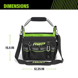 AWP 12 Inch Pro Tool Tote with Rotating Handle for Easy Tool Access, Water-Resistant Construction AWP