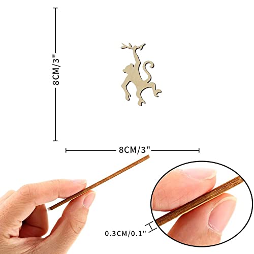 Hanging Monkey Wood Craft Unfinished Wooden Cutout Art DIY Wood Signs Inspirational Wall Plaque Retro Woodshop Garage Wall Decor for Home Bedroom Arupkeer