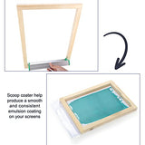 Caydo 36 Pieces Screen Printing Kit Includes 30W LED UV Exposure Screen Printing Light, 4 Sizes Silk Screen Printing Frame, Instructions, 5 Sheets A4 Caydo