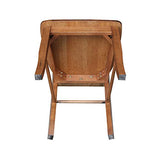 IC International Concepts International Concepts Set of 2 Madrid Ladderback Chairs, Distressed Oak IC International Concepts