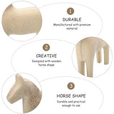 Unfinished Wooden Horse DIY Figurine: 2Pcs Blank Unpainted Dala Horse Models Kids Painting Toy for DIY Crafts Table Decoration Happyyami