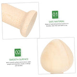 Gogogmee 20 pcs Easter Wooden Plain Wood Trees Miniature Wood Trees DIY Unfinished peg People Unfinished Wood Miniature Trees Wooden pegs for Crafts Gogogmee