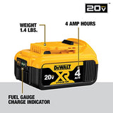 DEWALT 20V MAX Battery, Lithium Ion, 2 Ah and 4 Ah, 4-Pack, Fuel Gauge LED Charge Indicators (DCB324-4) DEWALT