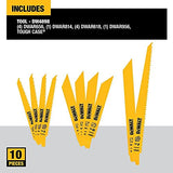 DEWALT Reciprocating Saw Blades, 10 Piece Combination Set, Various Sizes (DW4898) DEWALT