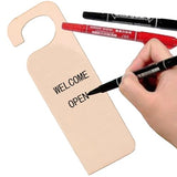 6pcs Unfinished Wood Door Knob Hangers Blank Natural Signs Plaque Gift Tag Memo Board for DIY Craft Home Hotel Meeting Session Office ULTNICE