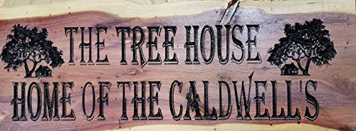 Personalized Custom wood Family Name Sign, Handmade CARVED Cedar Sign, Last name Wedding Gift rustic Established house warming personalized sign WoodArtSupply