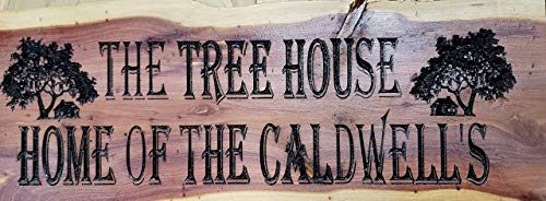 Personalized Custom wood Family Name Sign, Handmade CARVED Cedar Sign, Last name Wedding Gift rustic Established house warming personalized sign