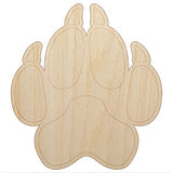 Wolf Coyote Paw Print Unfinished Wood Shape Piece Cutout for DIY Craft Projects - 1/8 Inch Thick - 6.25 Inch Size Sniggle Sloth