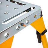 Dewalt Adjustable Height Portable Steel Welding Table and Work Bench, 18 x 46-inch Tabletop, Folding Legs, Carrying Handle, and Cord Minder DEWALT