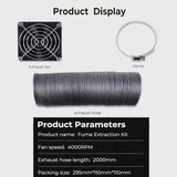 Creality Smoke Exhaust Kit with Fan 4000RPM and Pipe, DIY for Laser Engraver Enclosure, EnderPlus Tent, and Most Enclosure Cover Needed Filter Cregrant3D